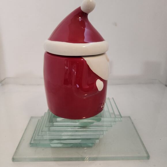 Santa Jar Upcycled from a candle - Picture 5 of 6